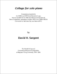 Collage piano sheet music cover Thumbnail